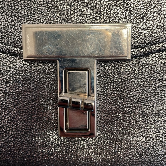 Silver and Navy Blue Clutch - Picture 7 of 8